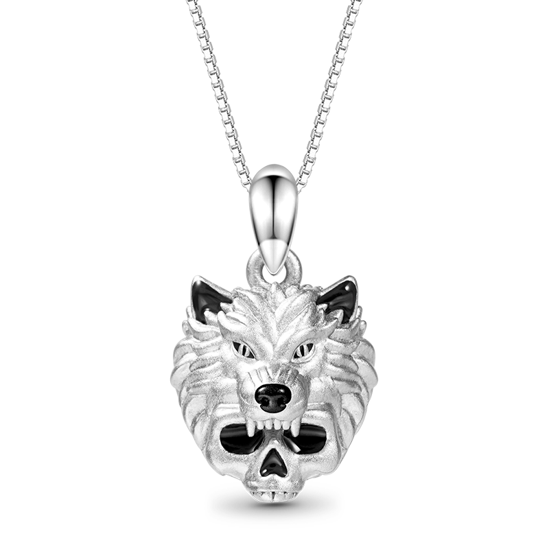 Wolf Skull Necklace image number 0