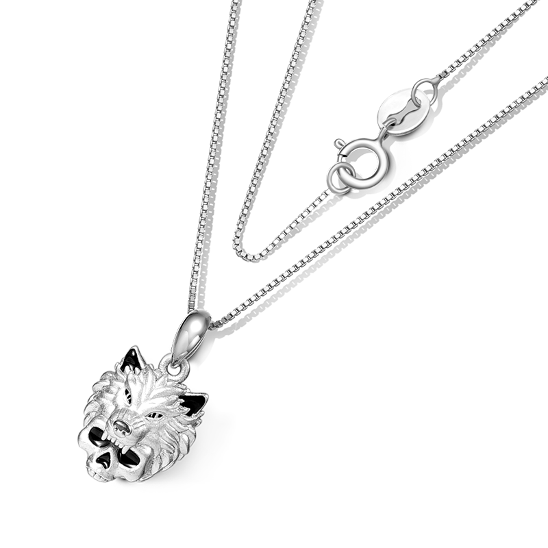 Wolf Skull Necklace image number 1
