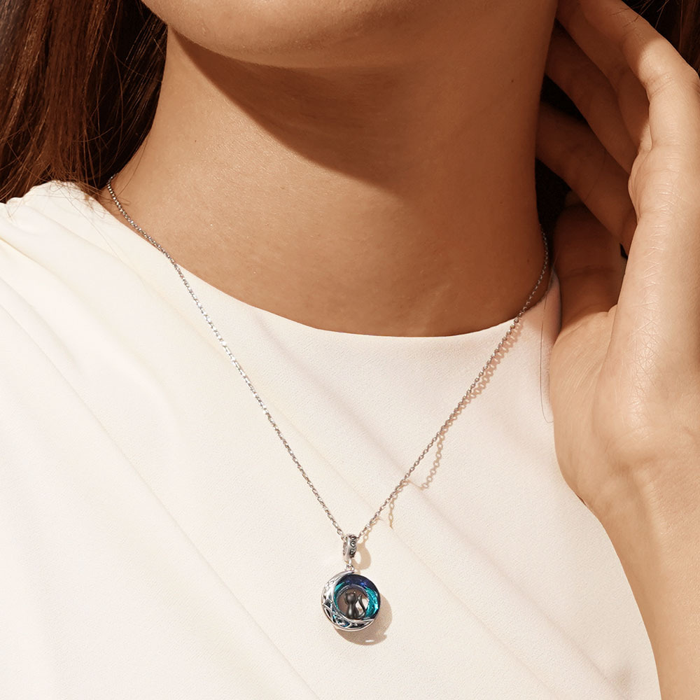 Cat on Moon Pendant image number 6