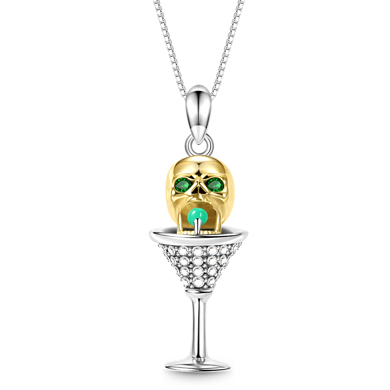 Skull Martini Necklace image number 0