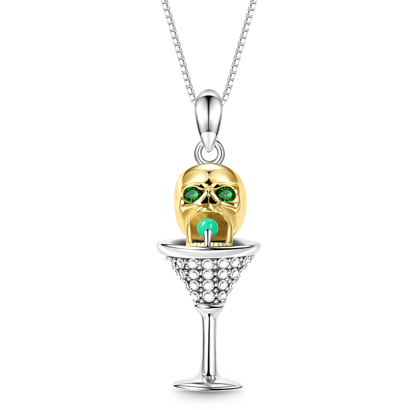 Skull Martini Necklace image number 0