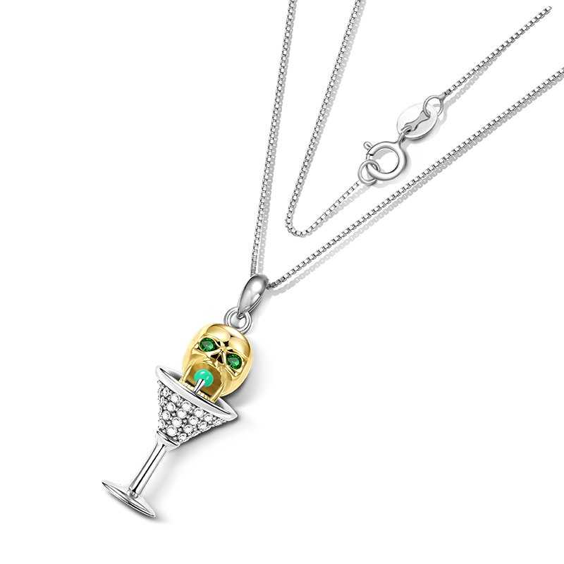 Skull Martini Necklace image number 1