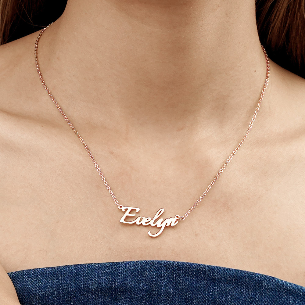 Rose Gold Name Necklace image number 2