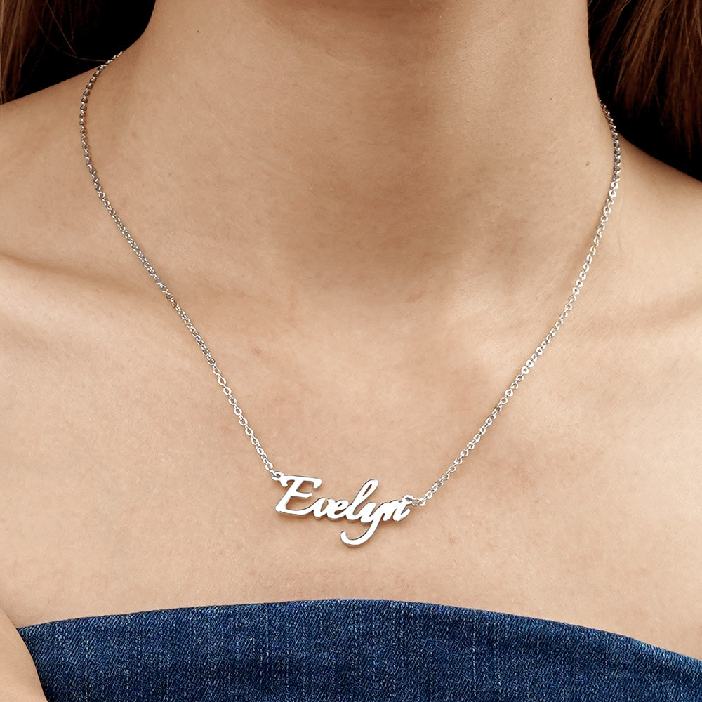 Silver Name Necklace image number 2