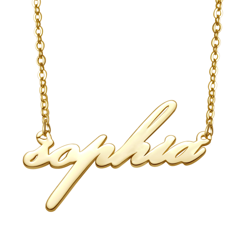Simple Name Golden Necklace image number 0