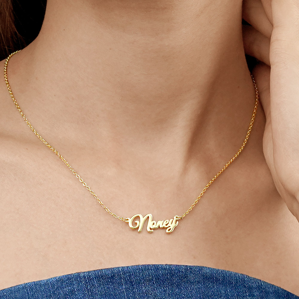 Golden Personalized Name Necklace image number 2