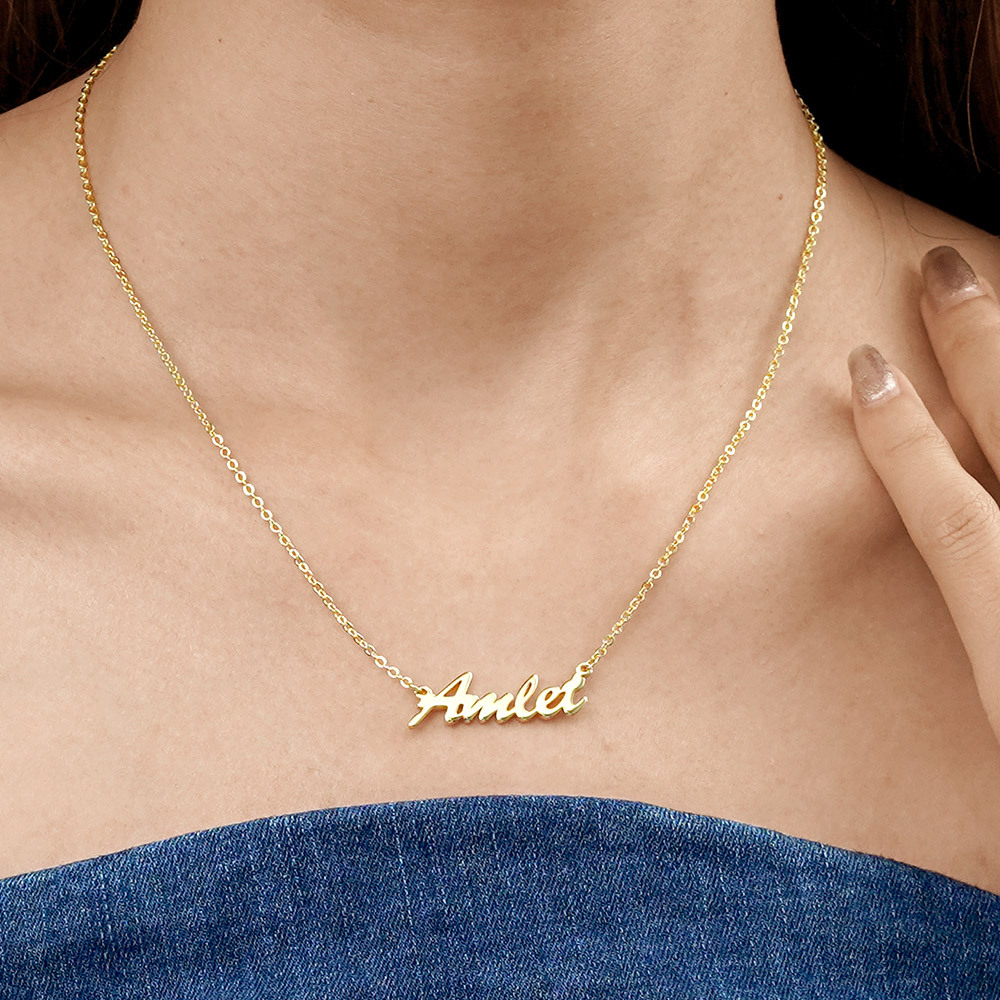 Personalized Gold Necklace image number 3