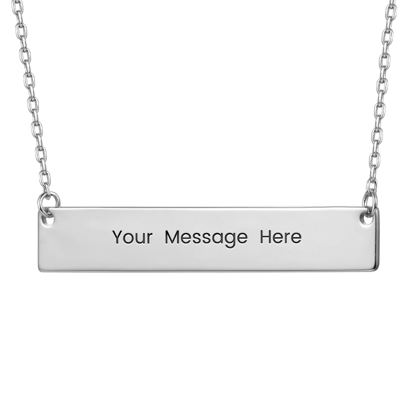 Classic Silver Bar Necklace image number 0