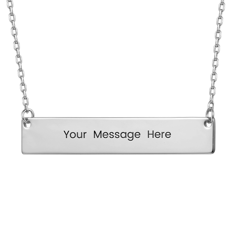 Classic Silver Bar Necklace image number 0