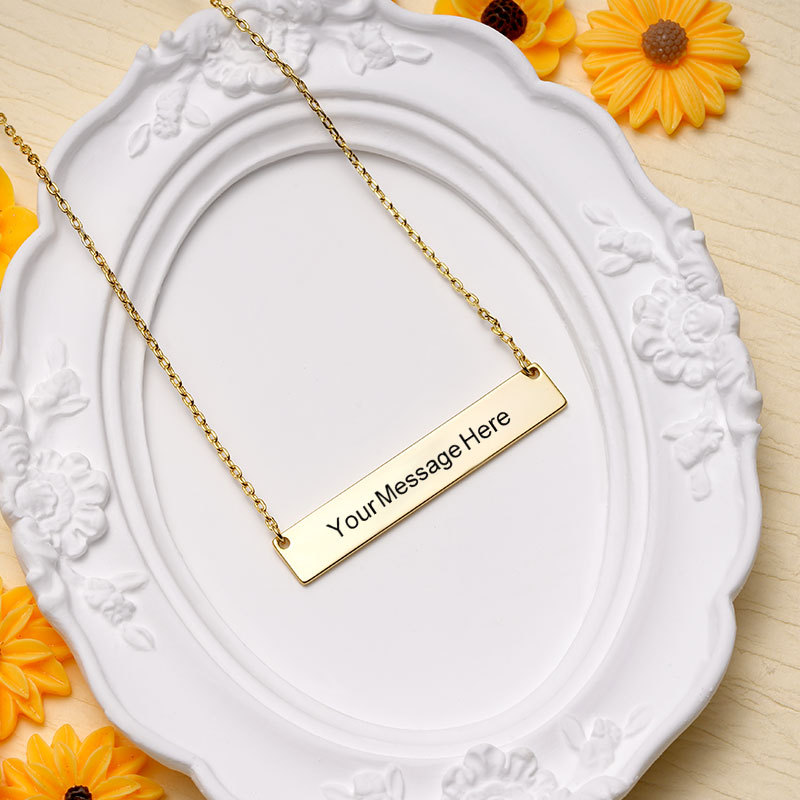 Classic Golden Bar Necklace image number 1