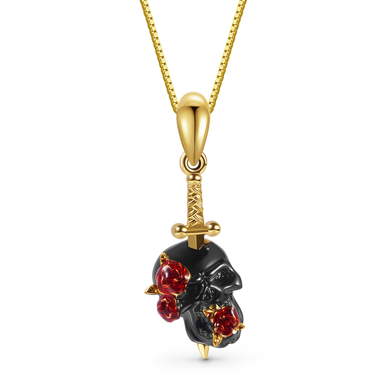 Rose Skull Necklace image number 0