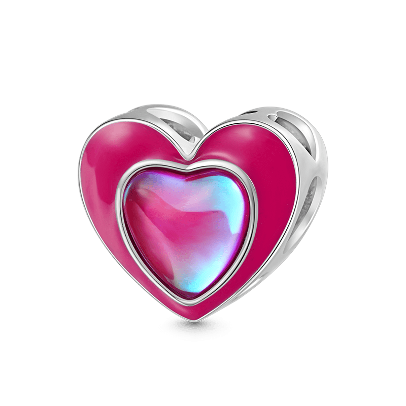 Pink&Purple Heart Charm image number 0