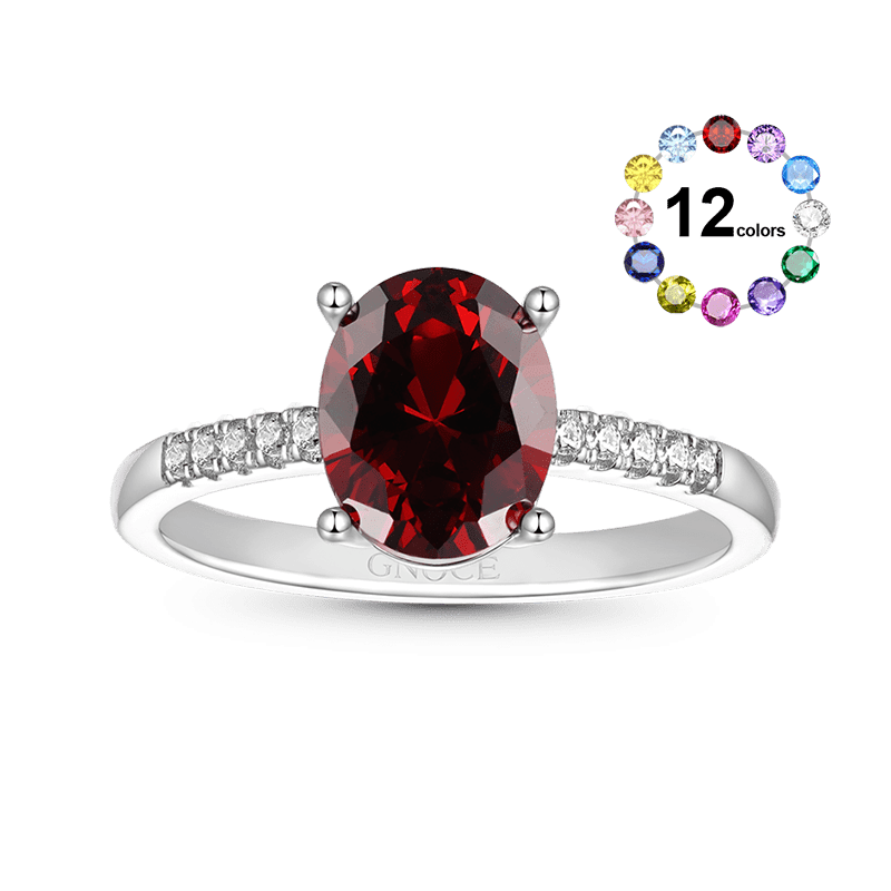 Oval-Cut Birthstone Ring image number 0