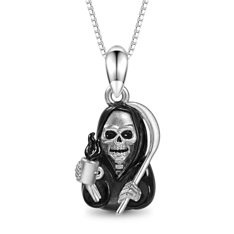 Death Skeleton Necklace image number 0