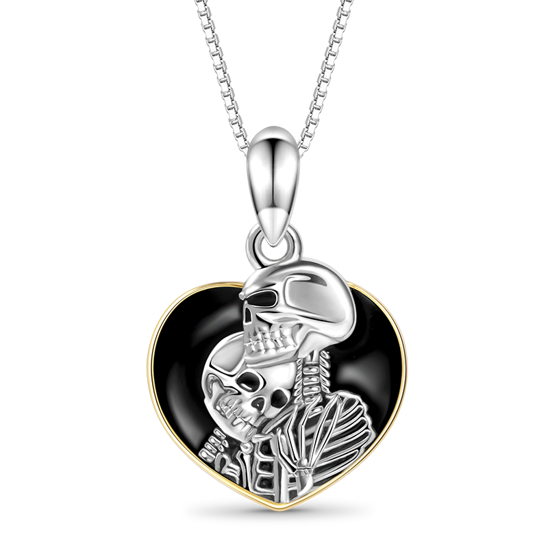 Skeleton Heart Frame Necklace image number 0