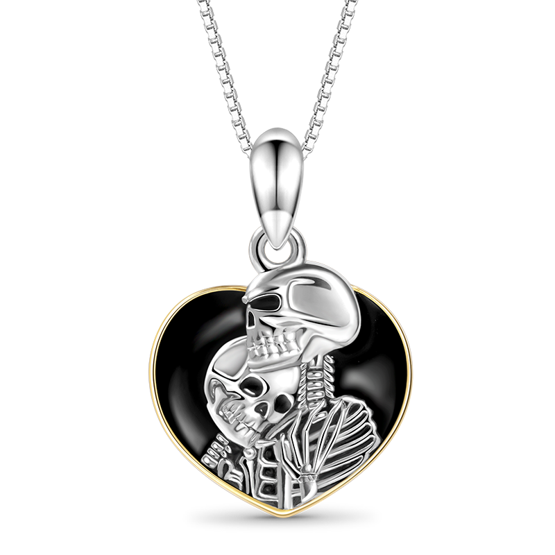 Skeleton Heart Frame Necklace image number 0