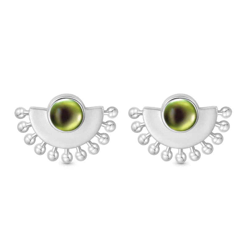 Scalloped Mood Stud Earrings image number 0