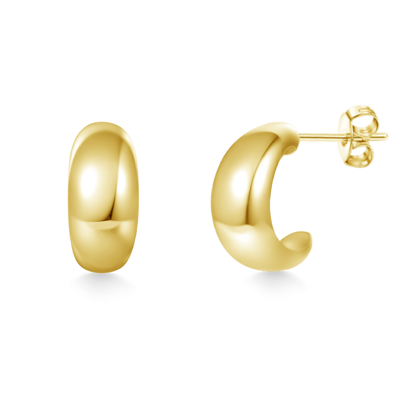 Dome Crescent Stud Earrings image number 0