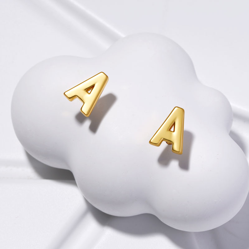 Initial Letters Stud Earrings image number 1