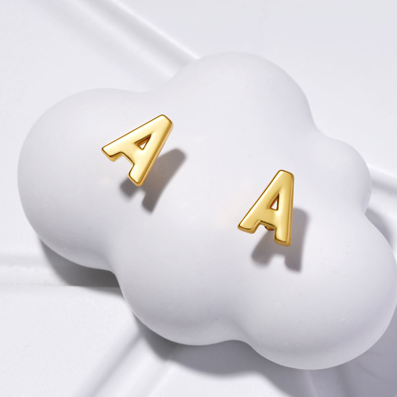 Initial Letters Stud Earrings image number 1