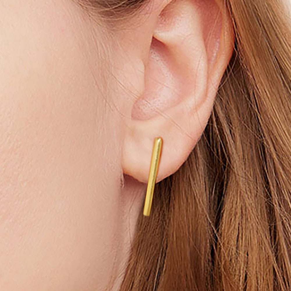 Long Bar Stud Earrings image number 5