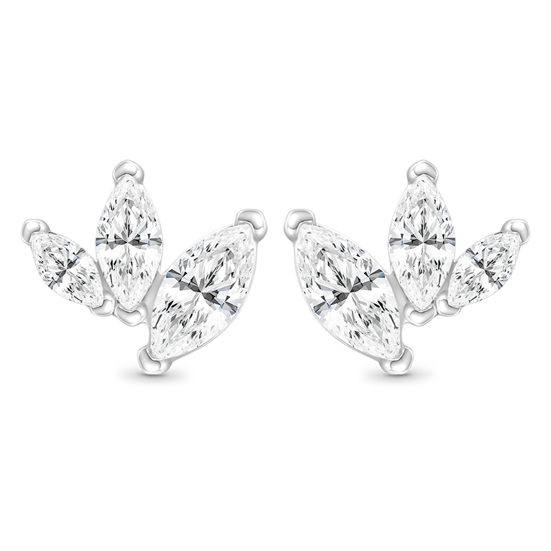 Leaf-shaped Stud Earrings image number 2