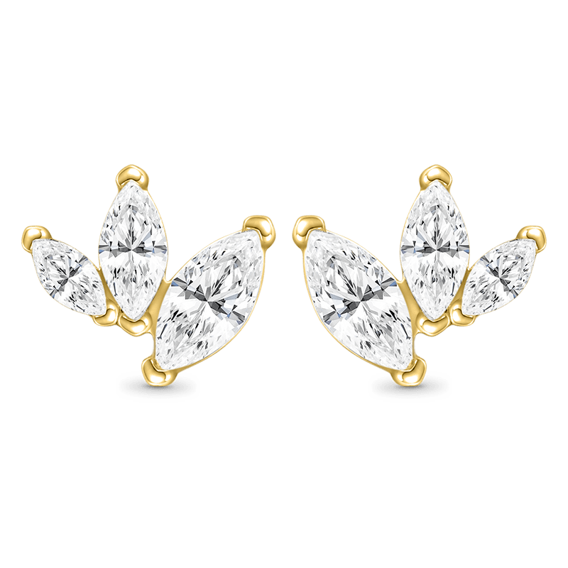 Leaf-shaped Stud Earrings image number 0