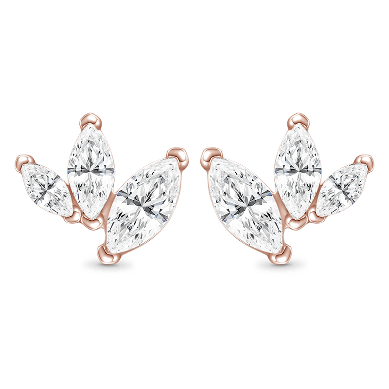 Leaf-shaped Stud Earrings image number 1