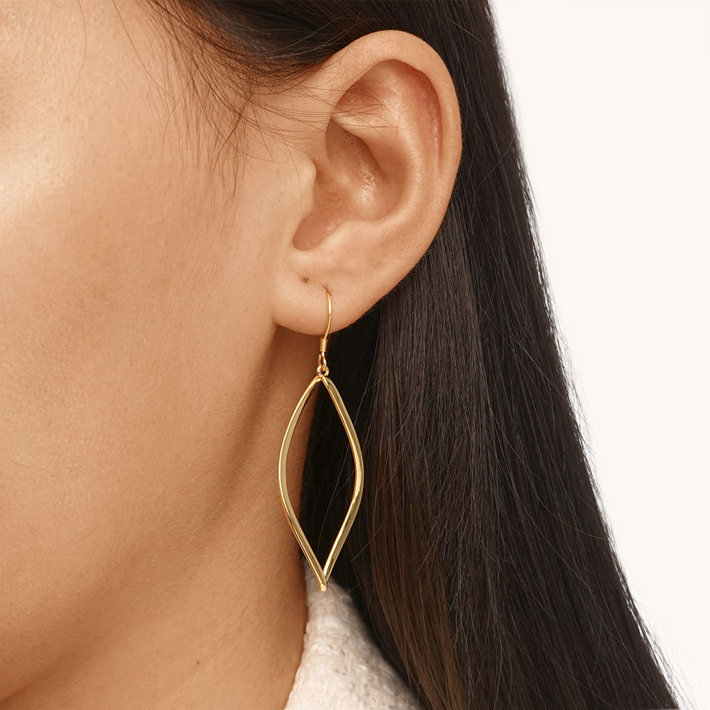 Hollow Twisted Dangle Earrings image number 4