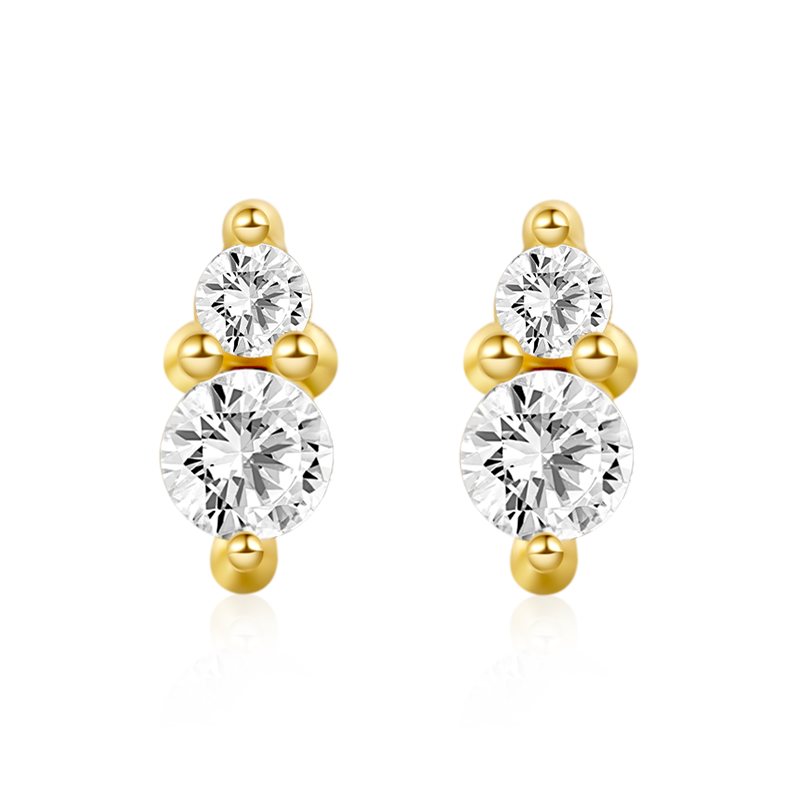 Two Round Stone Earrings image number 0