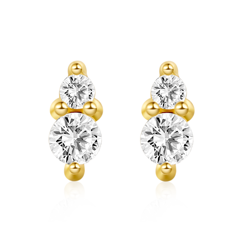 Two Round Stone Earrings image number 0