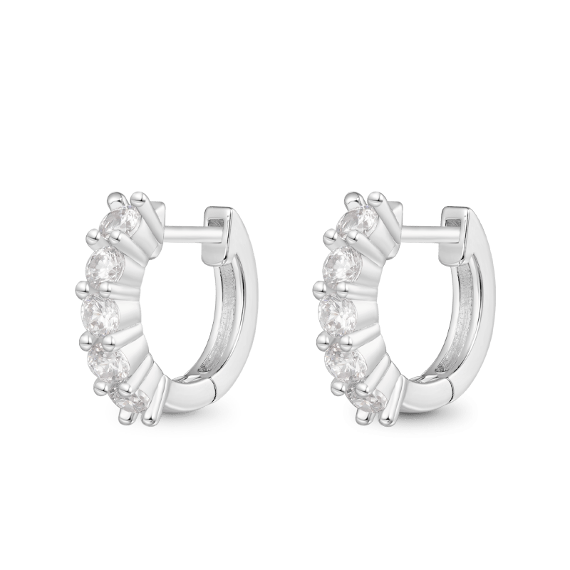 Diamond Huggie Stud Earrings image number 0