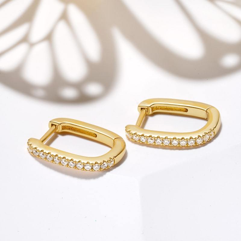 Pave Huggie Stud Earrings image number 2