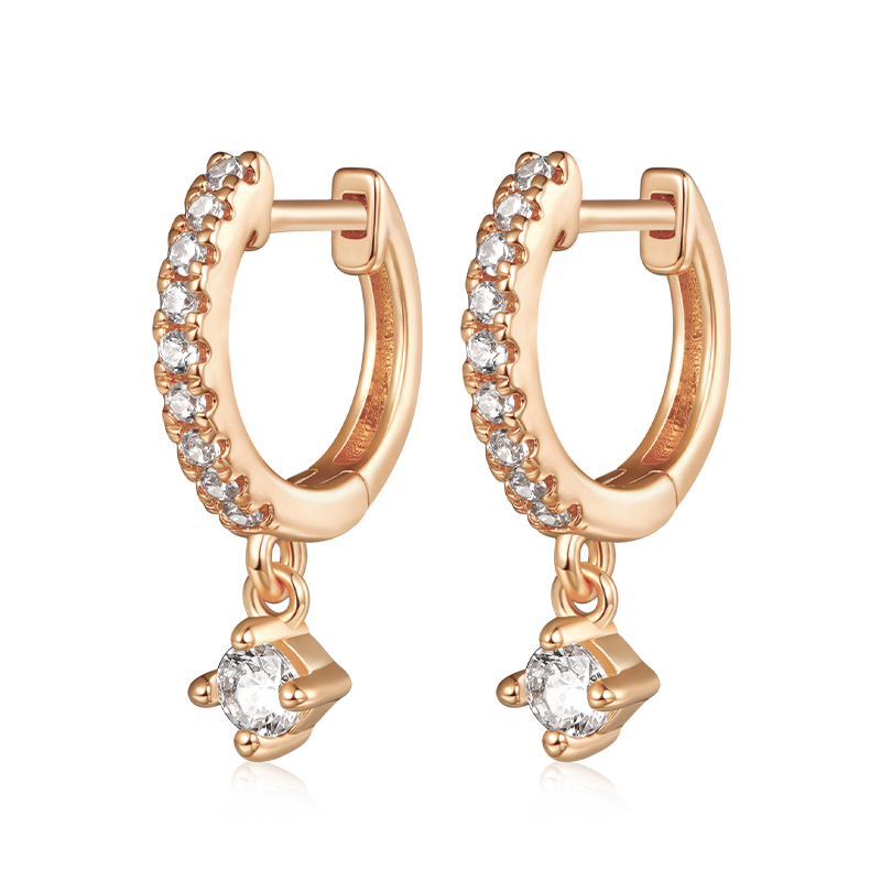 Diamond Dangle Earrings image number 2