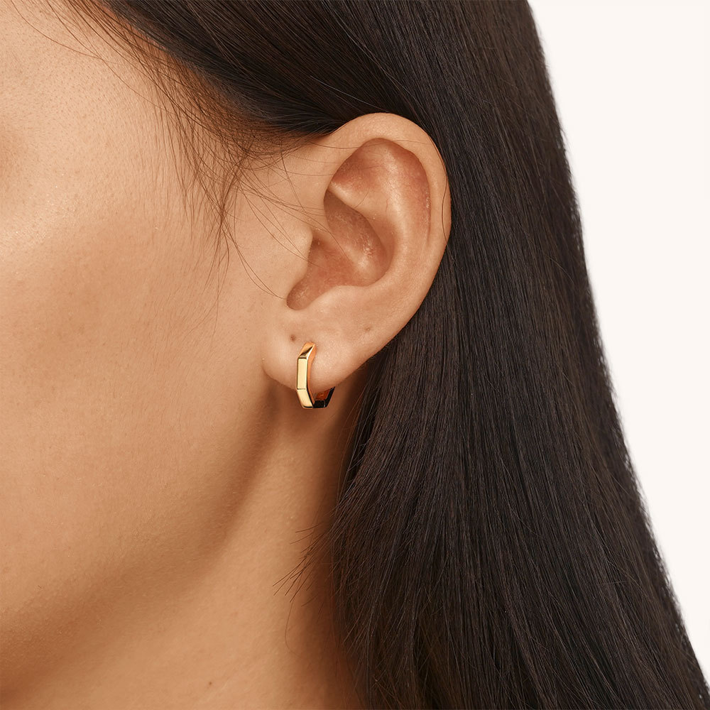 Geometric Hoop Earrings image number 3