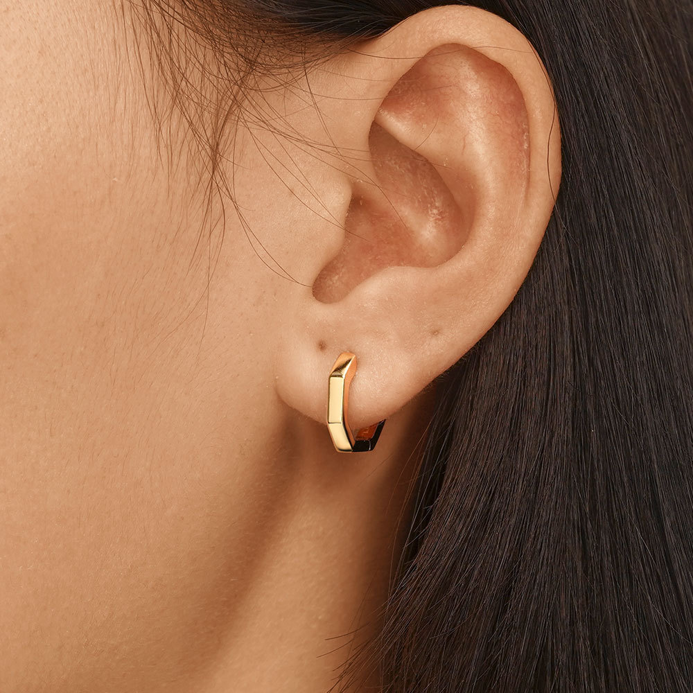 Geometric Hoop Earrings image number 4