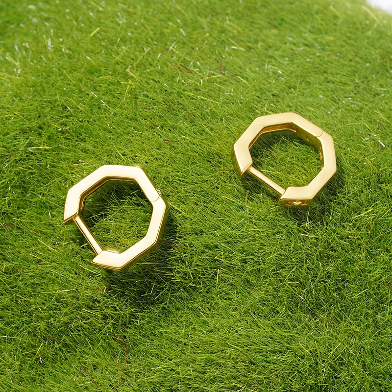 Geometric Hoop Earrings image number 2