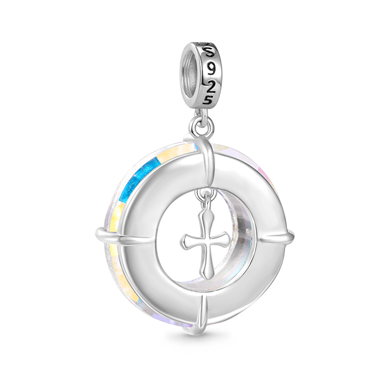 Angel Circle Cross Pendant image number 1