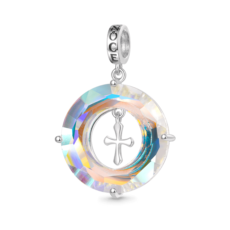 Angel Circle Cross Pendant image number 0
