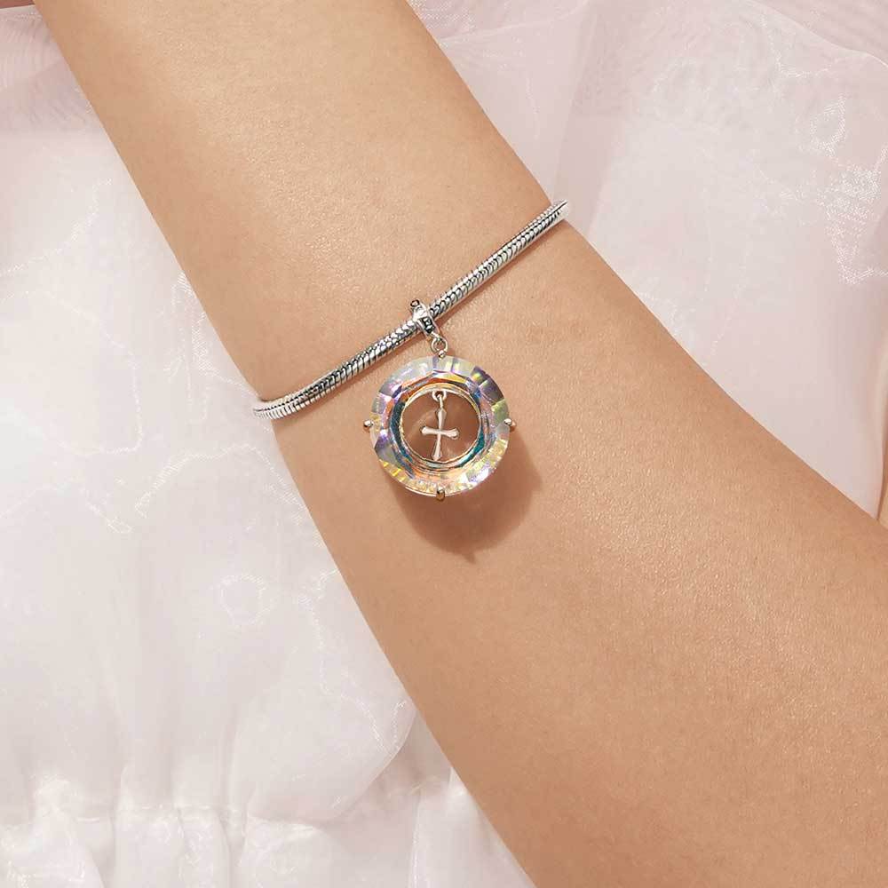 Angel Circle Cross Pendant image number 4