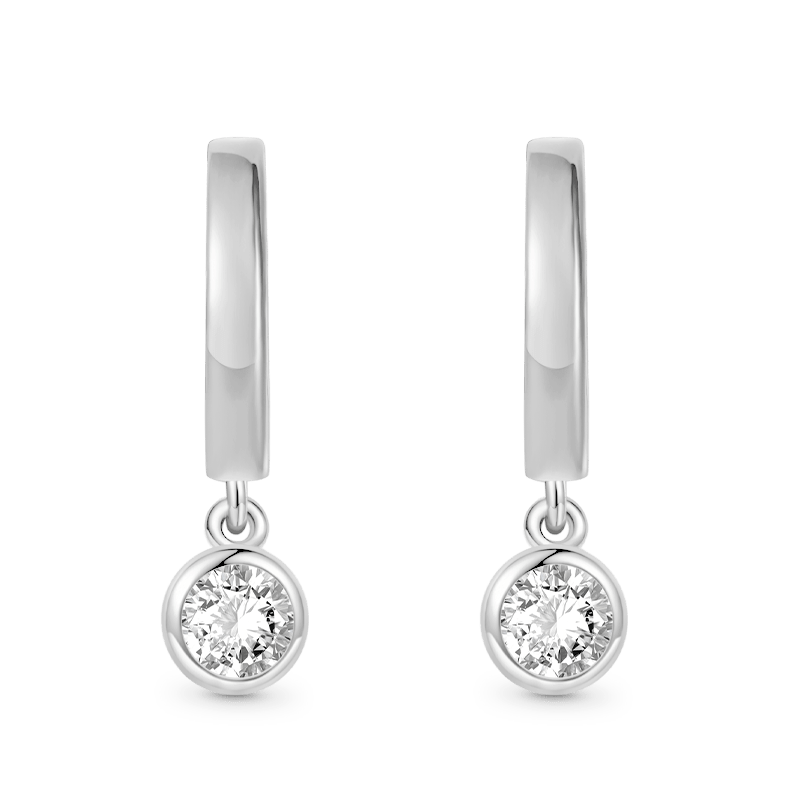 Diamond Drop Earrings image number 2