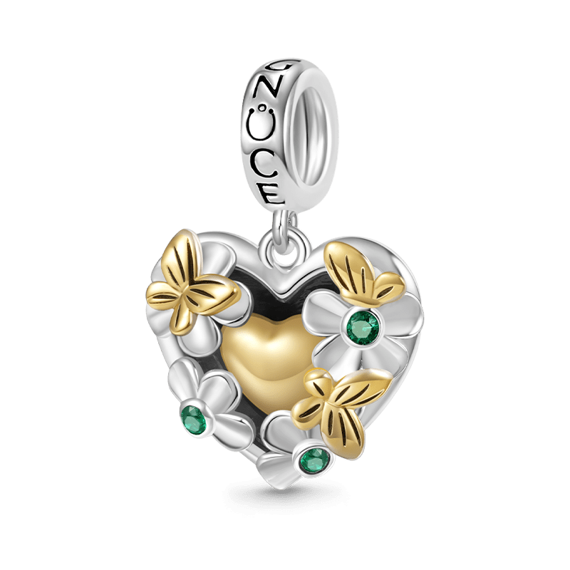 Butterfly Love Flower Pendant image number 0