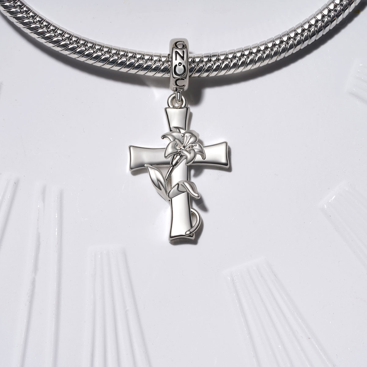 Lily Cross Pendant image number 2