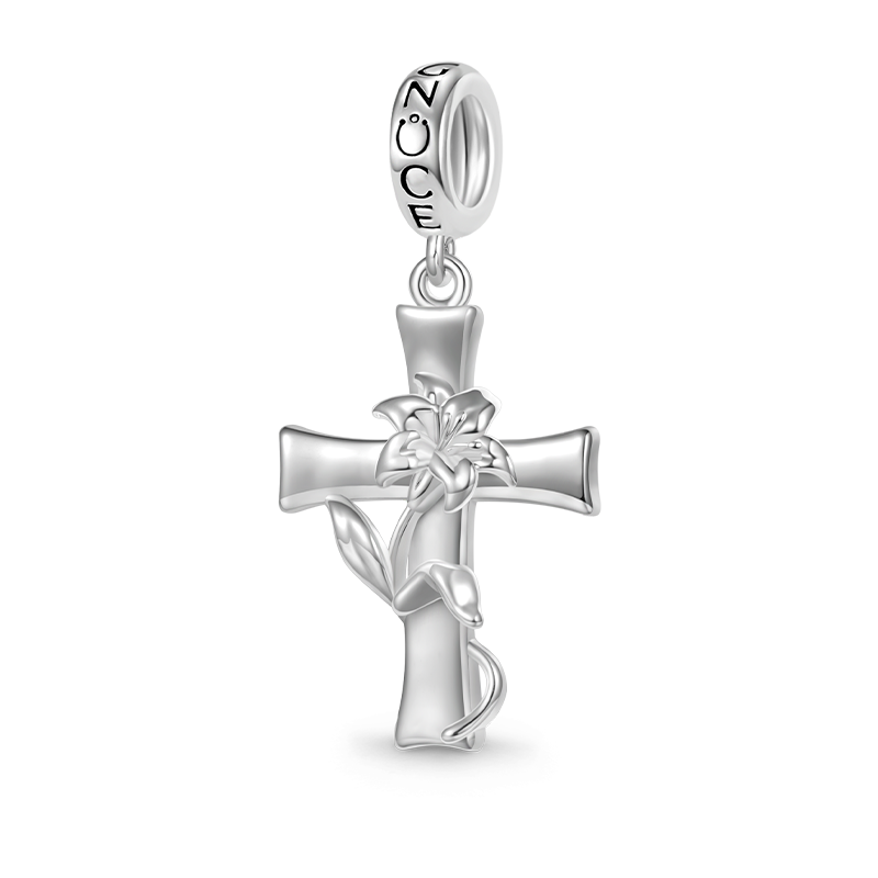 Lily Cross Pendant image number 0