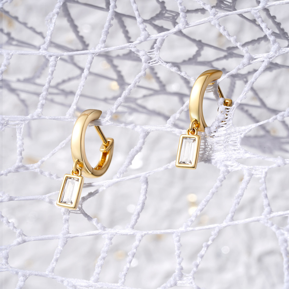 Square Drop Earrings image number 3