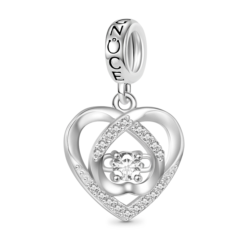 Love Heart Birthstone Pendant image number 0