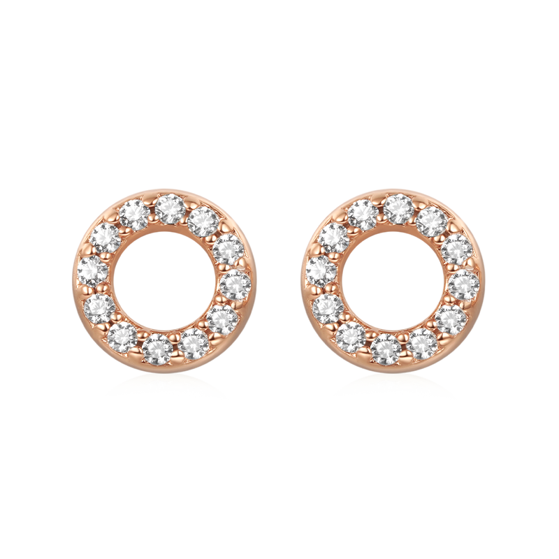 Pave Disc Stud Earrings image number 0