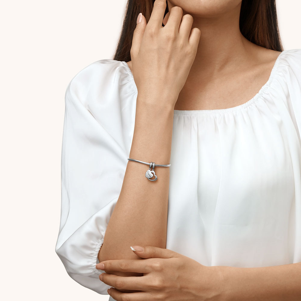 Father&Daughter Heart Pendant image number 4