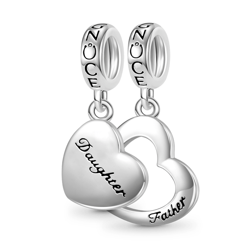 Father&Daughter Heart Pendant image number 0