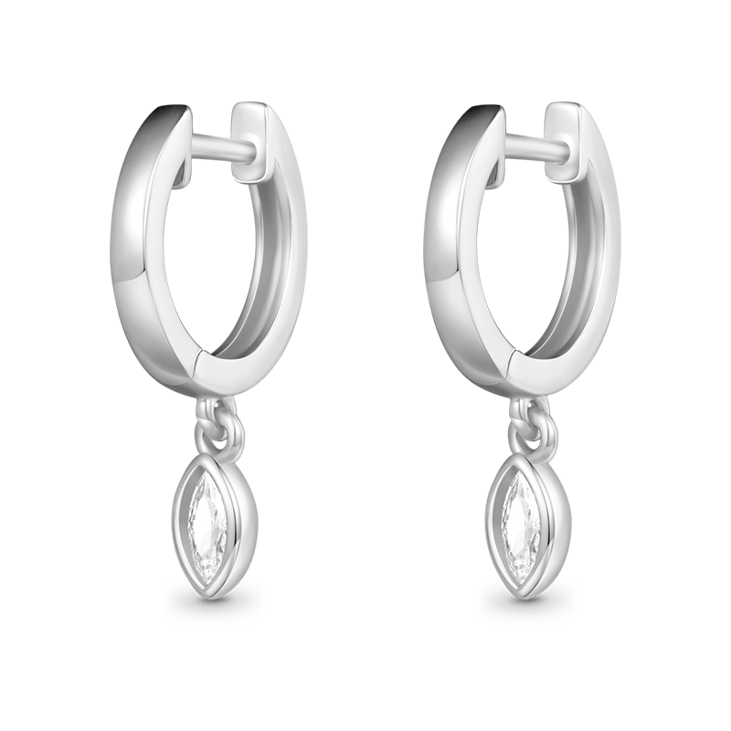 Marquise Diamond Drop Earrings image number 1